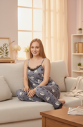 Gri Panda Desenli İp Askılı Pegasus Pijama Takımı